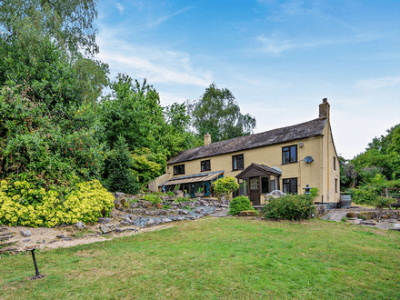 A detached cottage, occupying an elevated position looking over the Severn Valley
